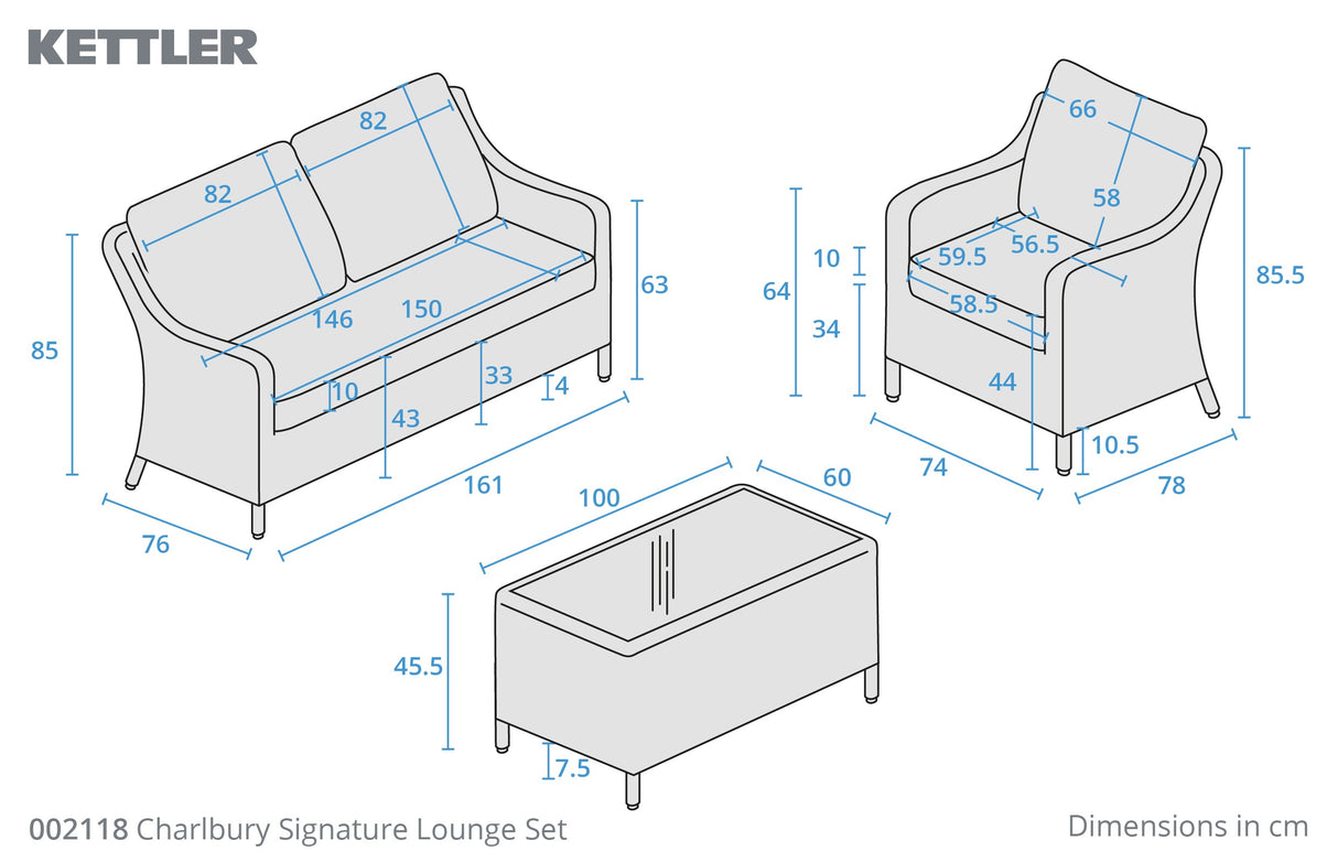 Kettler Charlbury Signature Lounge Set - Mill Race Garden Centre