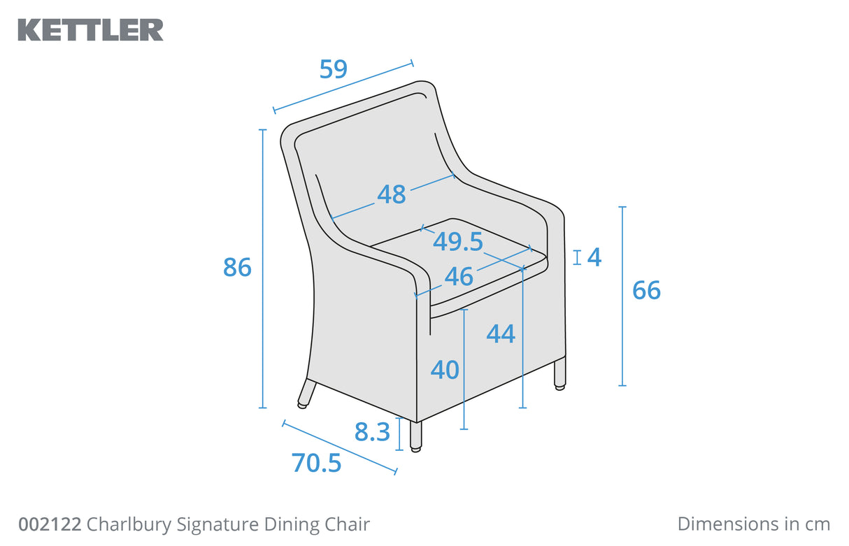 Kettler Charlbury Signature 6 Seat Round Dining Set - Mill Race Garden Centre