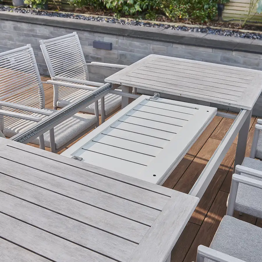 Kettler Trento 6 Seat Dining Set with Drift Extending Table - Mill Race Garden Centre