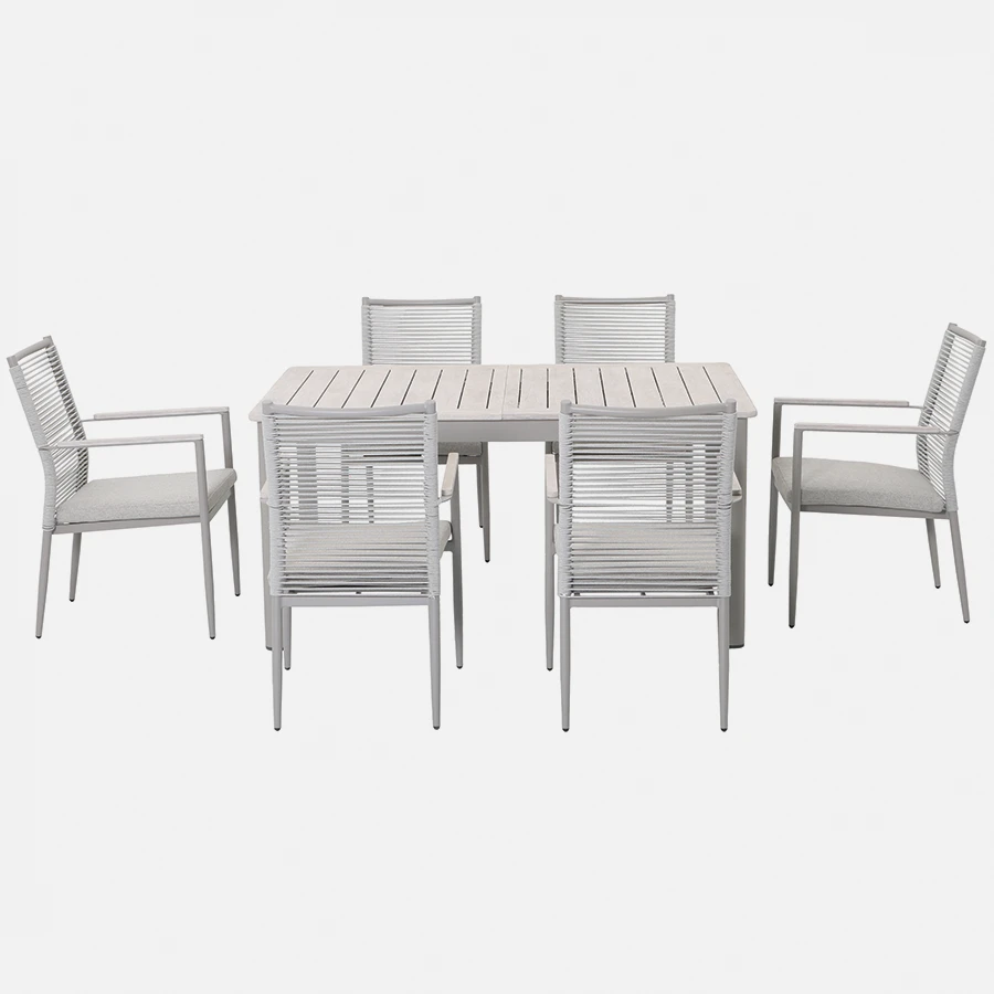 Kettler Trento 8 Seat Dining Set With Drift Extending Table - Mill Race Garden Centre