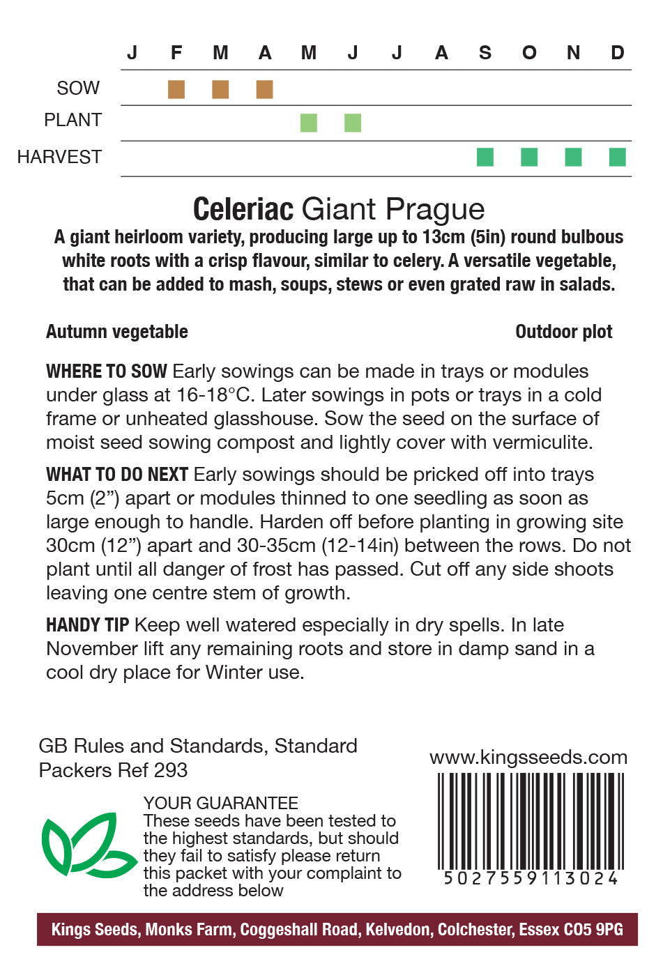 Celeriac Giant Prague - Mill Race Garden Centre