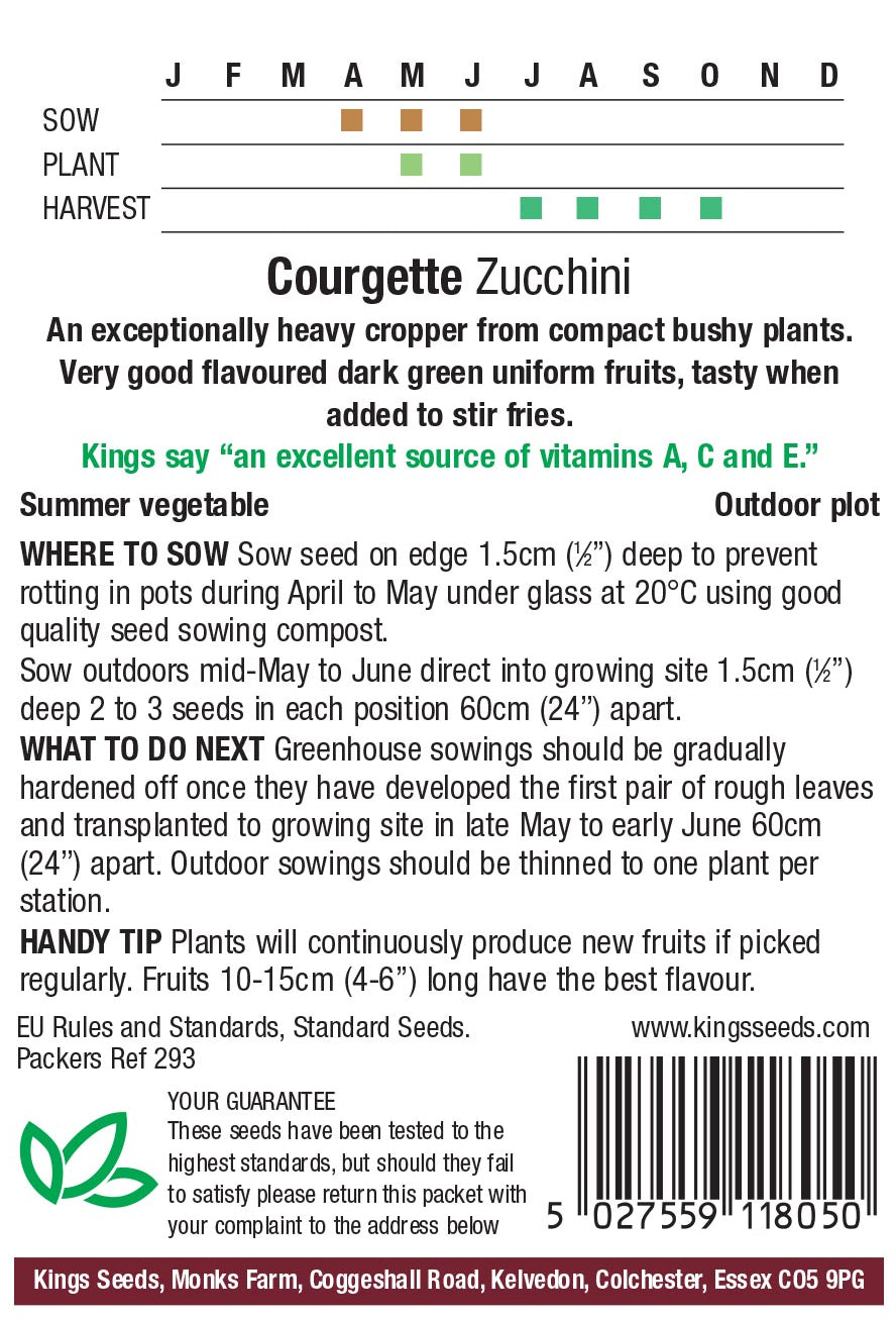 Courgette Zucchini - Mill Race Garden Centre