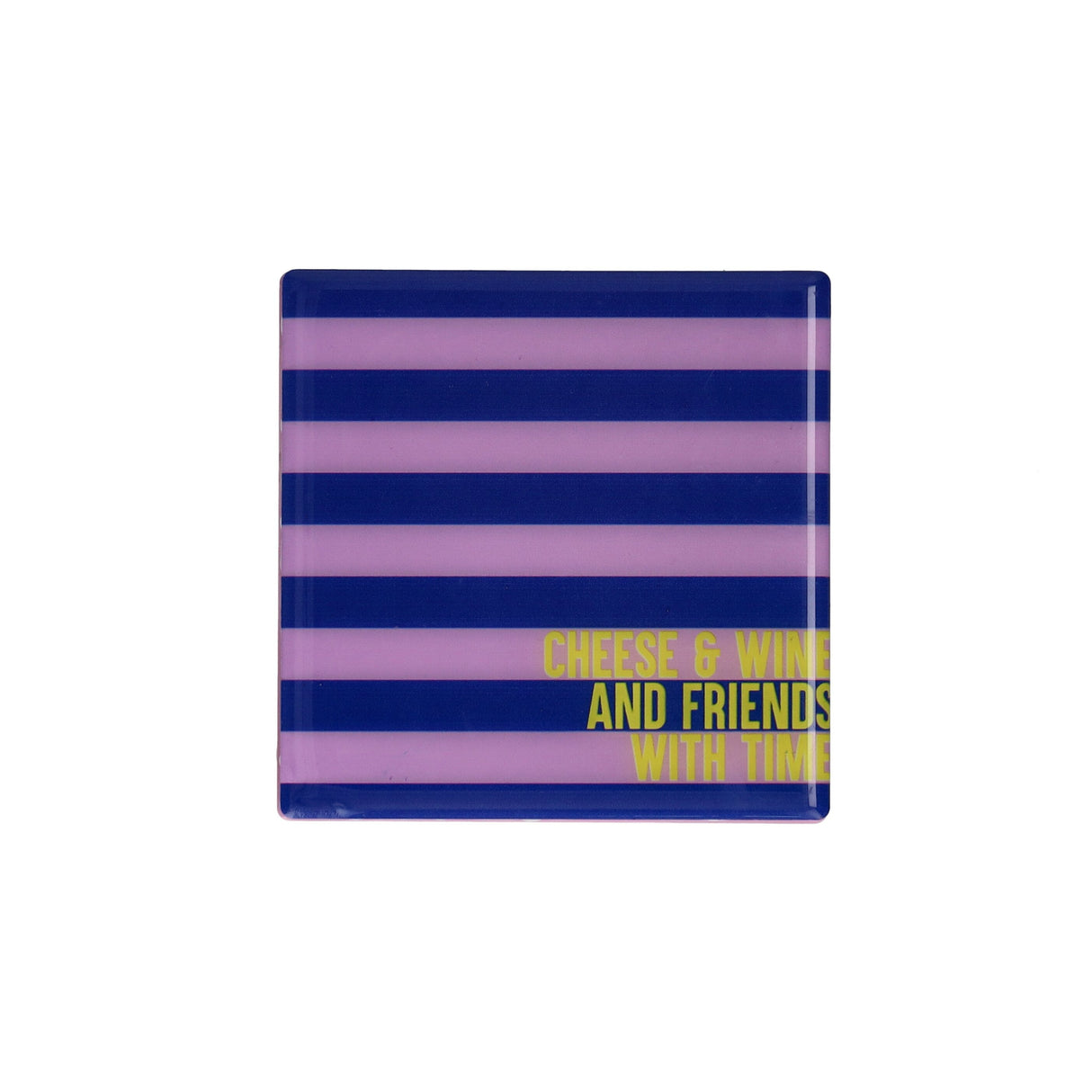 Love Tiles terracotta coaster featuring a cheese and wine motif by GiftCompany, perfect for home gifts and decor.