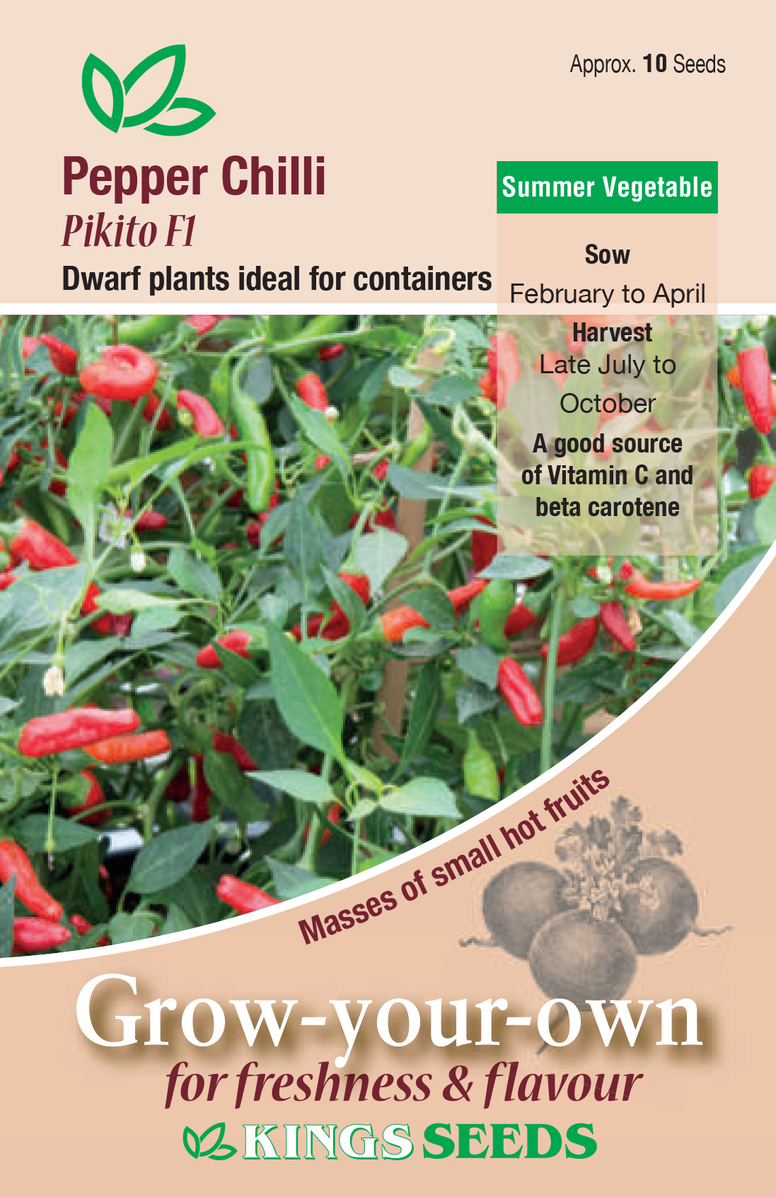 Chilli Pikito F1 Pepper Seeds - Mill Race Garden Centre