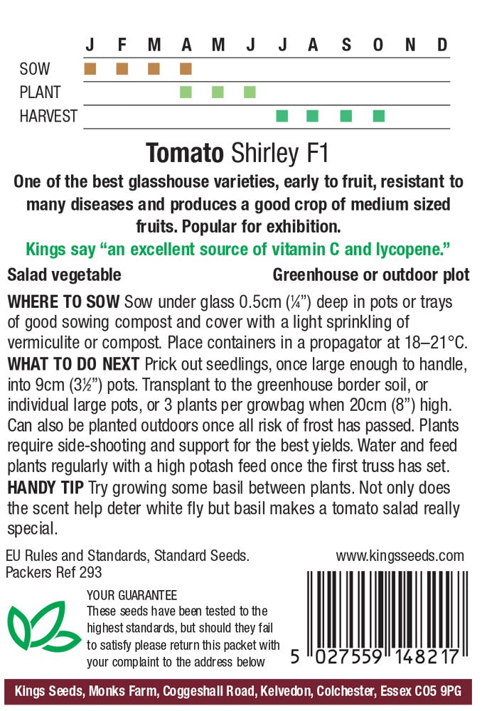 Tomato Shirley F1 Hybrid - Mill Race Garden Centre