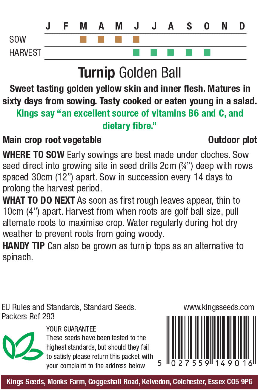 Turnip Golden Ball - Mill Race Garden Centre