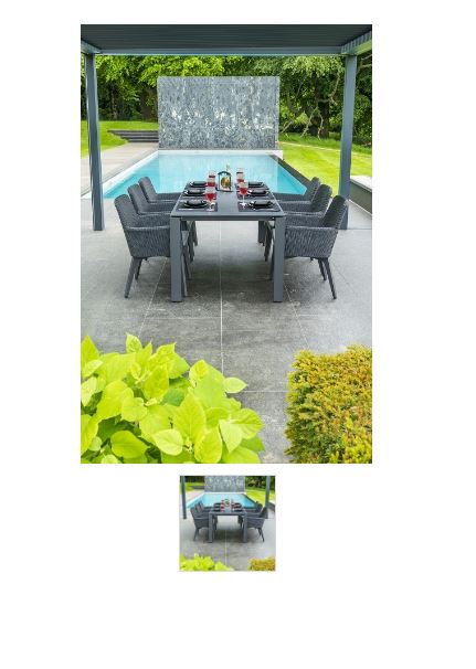 4 Seasons OutdoorGoa 220cm HPL Table with Anthracite Legs - Mill Race Garden Centre