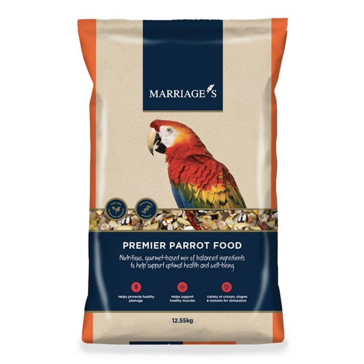 Marriages Premier Parrot Food 2kg - Mill Race Garden Centre