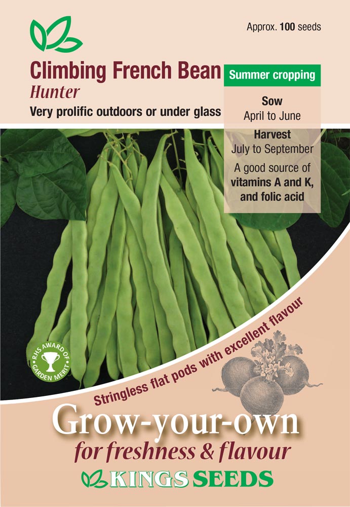 Climbing French Bean Hunter - Mill Race Garden Centre