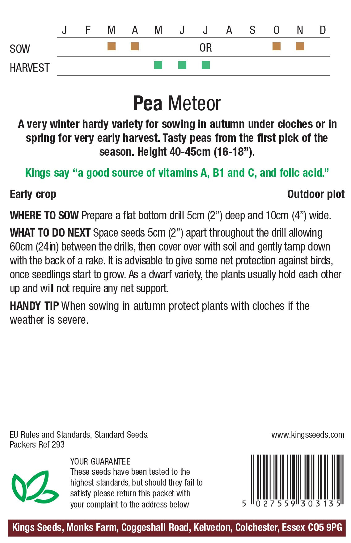 Pea Meteor - Mill Race Garden Centre