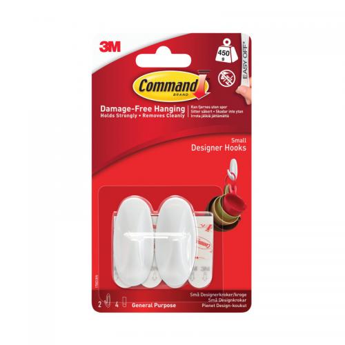 3M Command 17082 Design Hooks Small - Mill Race Garden Centre