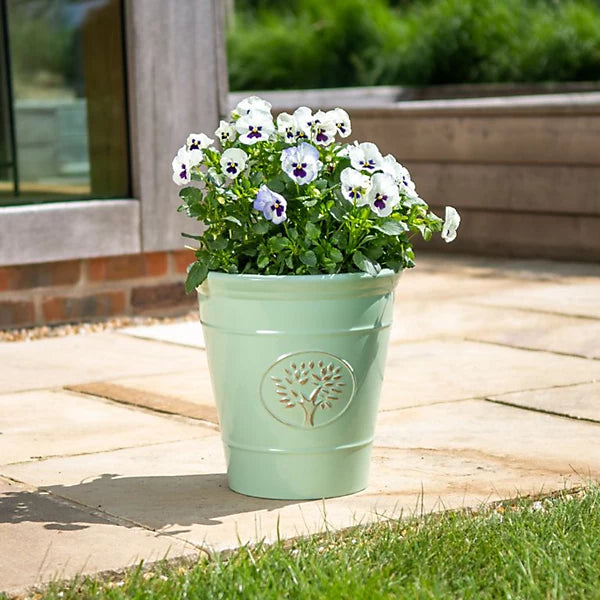 Creekwood 40cm Blenheim Planter – Green Garden Plant Pot Indoor Outdoor