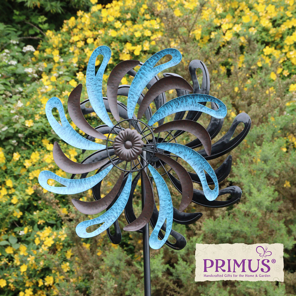 Primus Ocean Wave Vortex Wind Spinner Stake Small - Mill Race Garden Centre