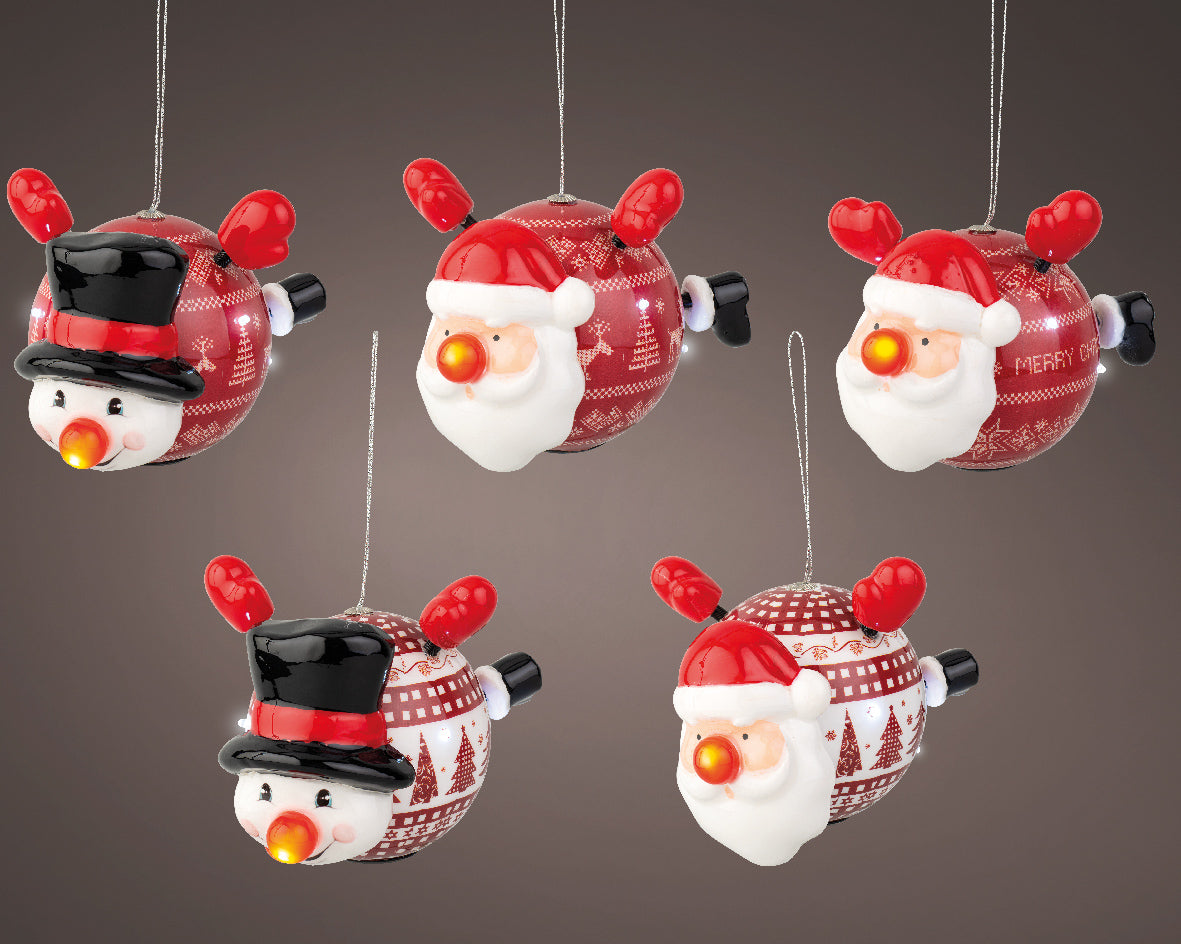 LED Foam Snowman/Sant Figure with Flashing Effect by Kaemingk - Mill Race Garden Centre