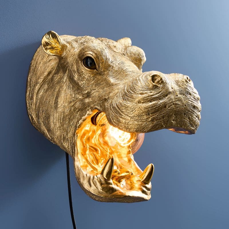 WERNS® Patty The Hippo Gold Wall Lamp