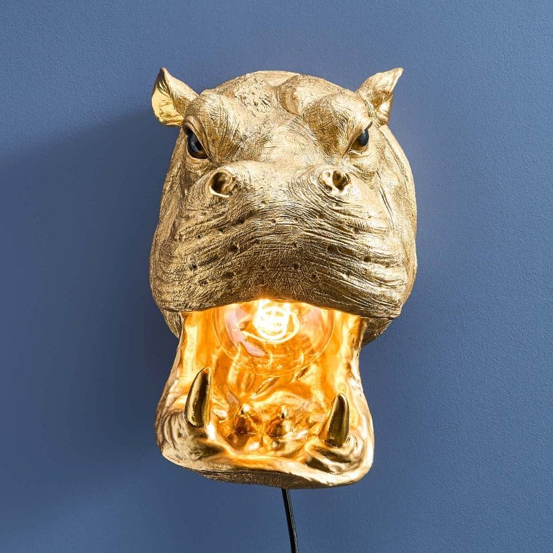 WERNS® Patty The Hippo Gold Wall Lamp
