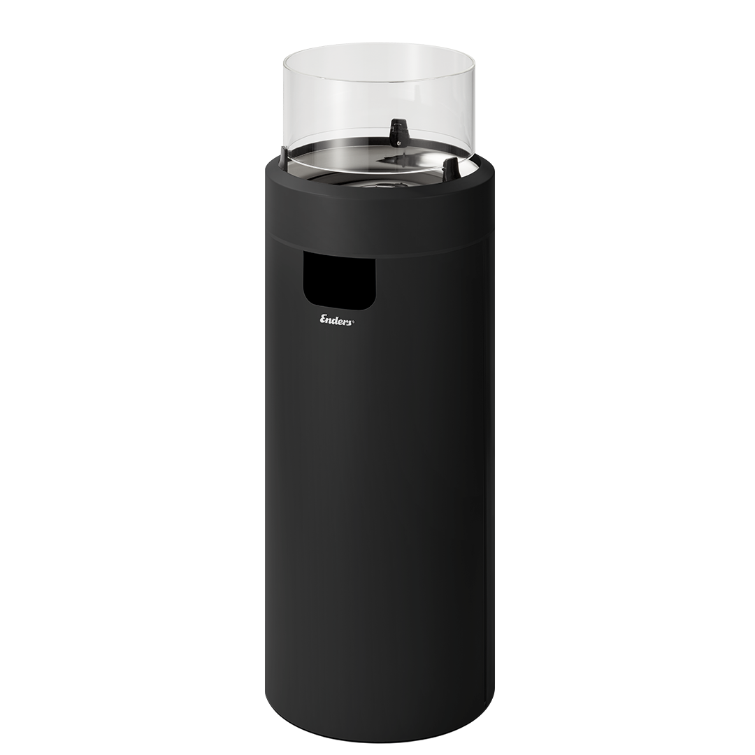 Nova LED Large Black/Silver Patio Heater By Enders