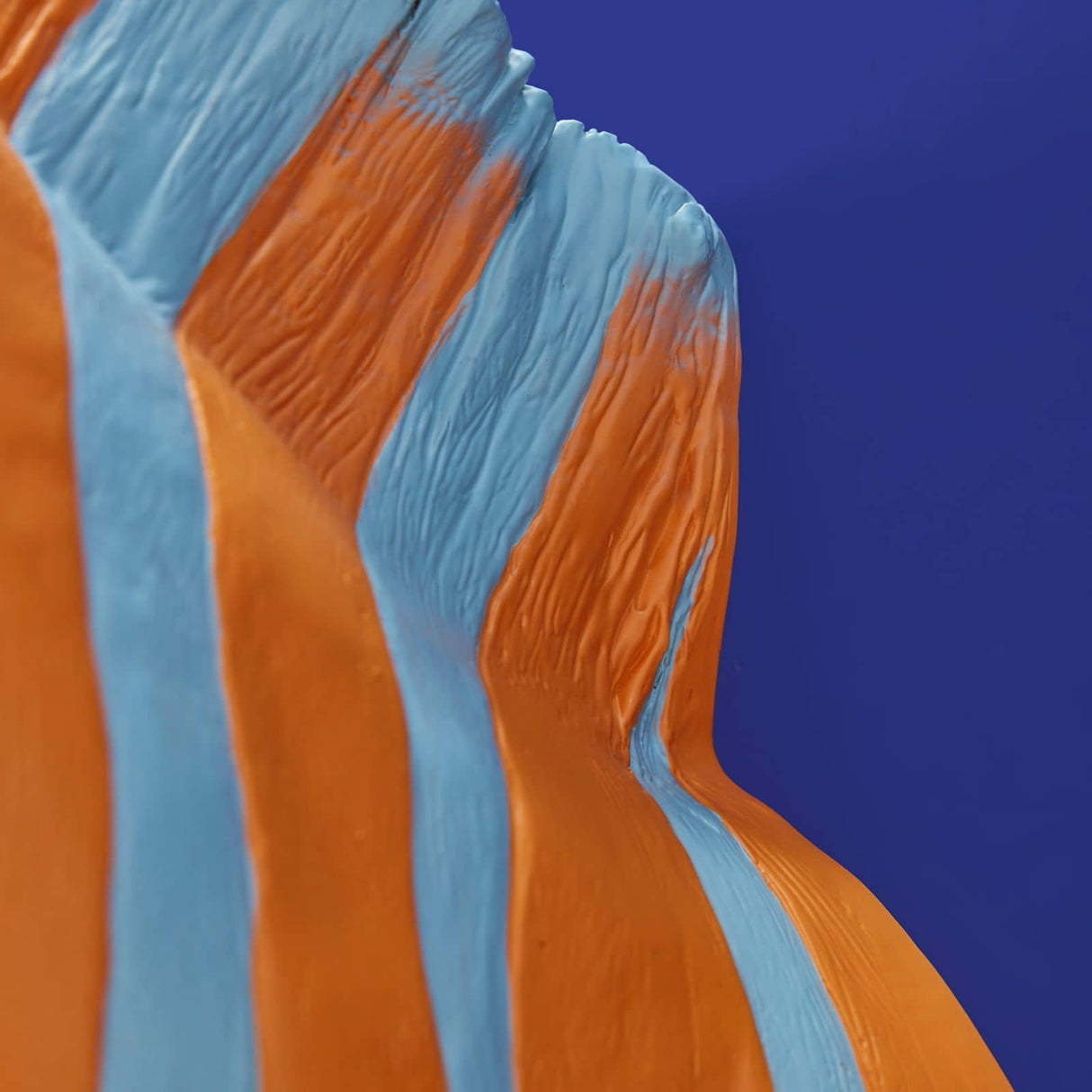 Blue and orange zebra-shaped wall lamp by Werner Vob, stylish indoor lighting fixture with modern designer zebra style.