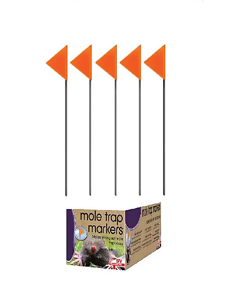 Hi-Vis Mole Trap Markers Pack 5 - Mill Race Garden Centre