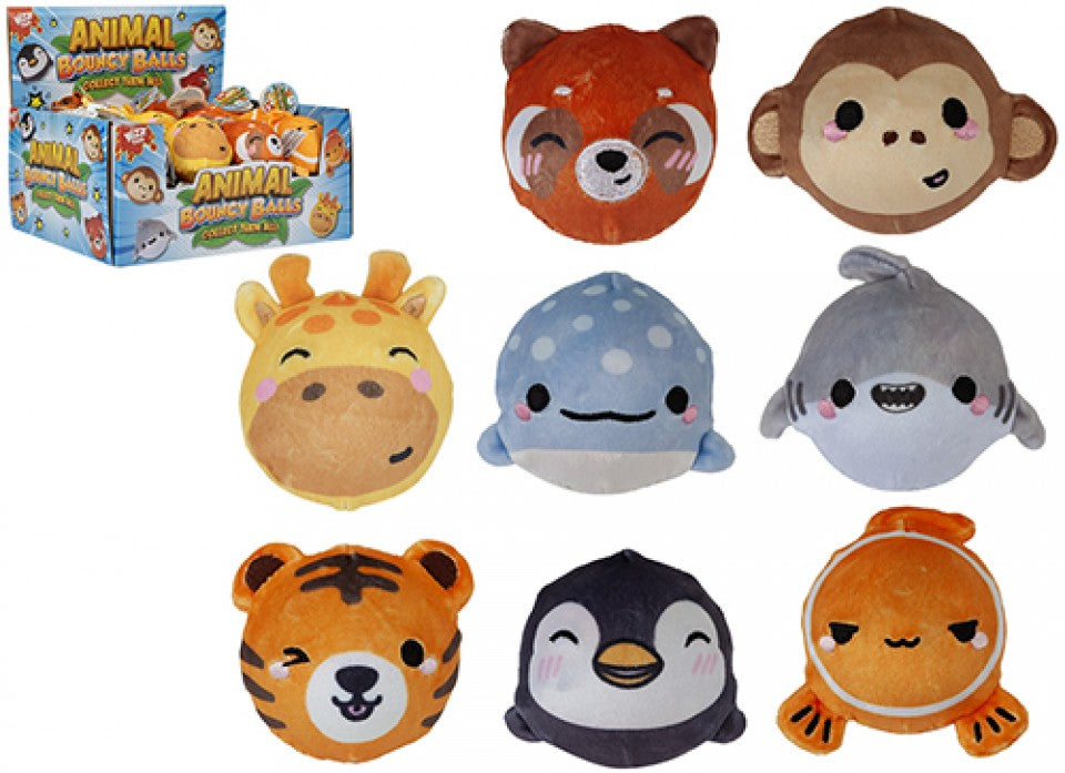 Soft Animal Bouncy Balls – 6.5cm Plush High-Bounce Toys (Assorted) - Mill Race Garden Centre