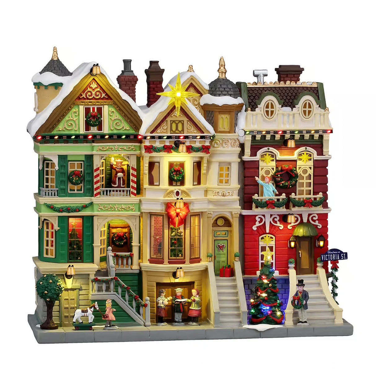 Christmas On Victoria Street, B/O (4.5V) Lemax Christmas Village Facade