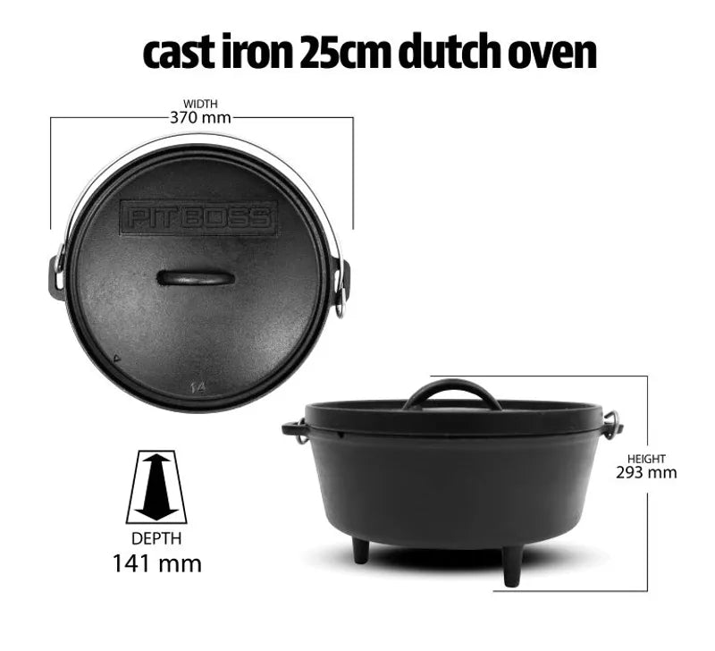 Pit Boss 6 Piece Cast Iron Skillet Starter Kit - Mill Race Garden Centre