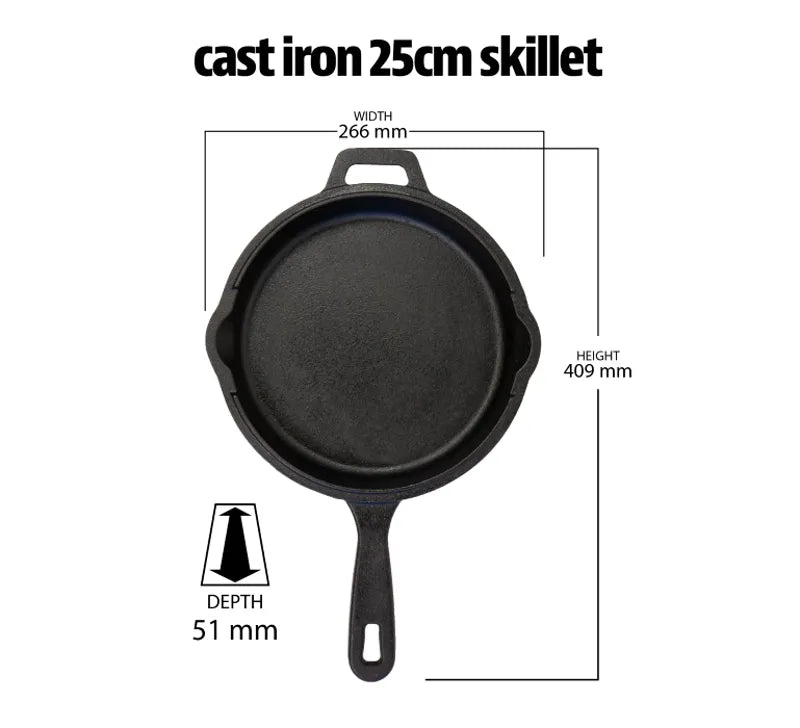 Pit Boss 6 Piece Cast Iron Skillet Starter Kit - Mill Race Garden Centre