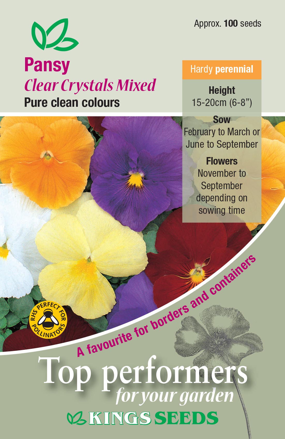 PANSY CLEAR CRYSTALS MIXED - Mill Race Garden Centre