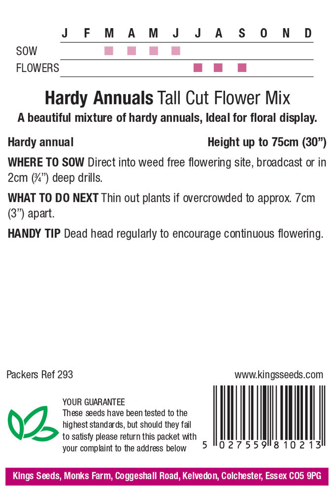 HARDY ANNUALS TALL CUT MIX - Mill Race Garden Centre