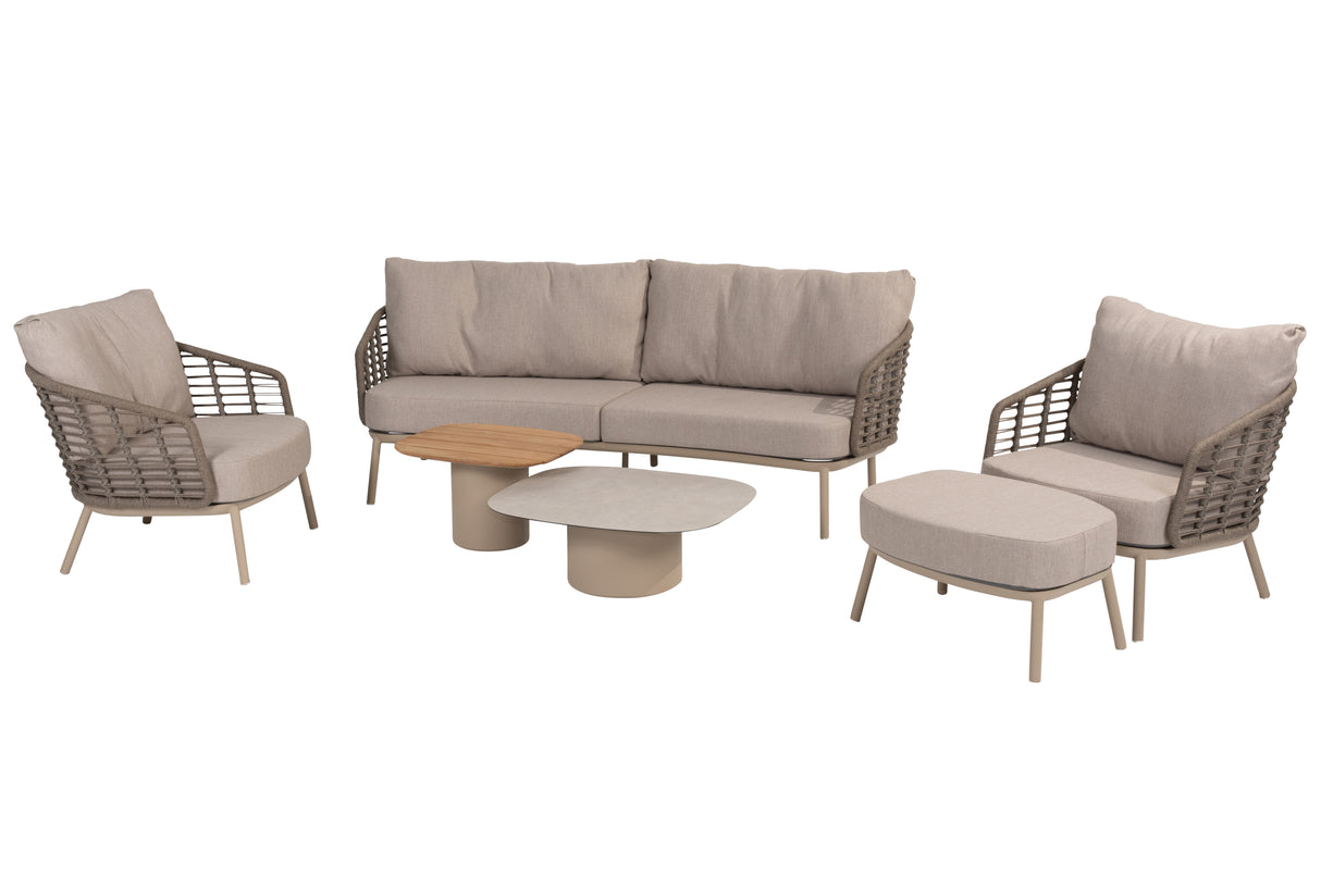 4 Seasons Outdoor Puglia Lounge Lux with a Footstool Set - Mill Race Garden Centre