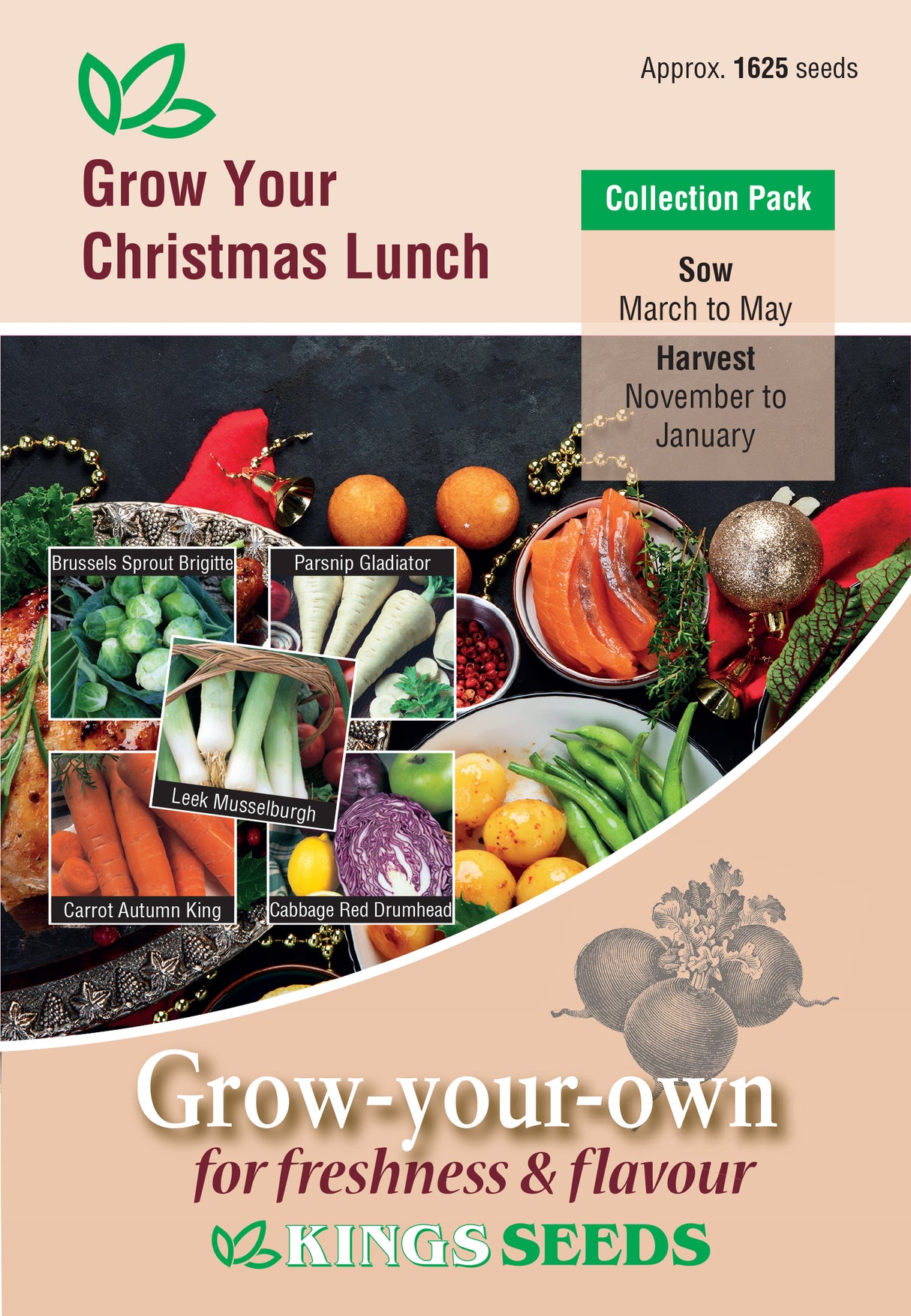 Grow Your Christmas Lunch by Kings Seeds - Mill Race Garden Centre