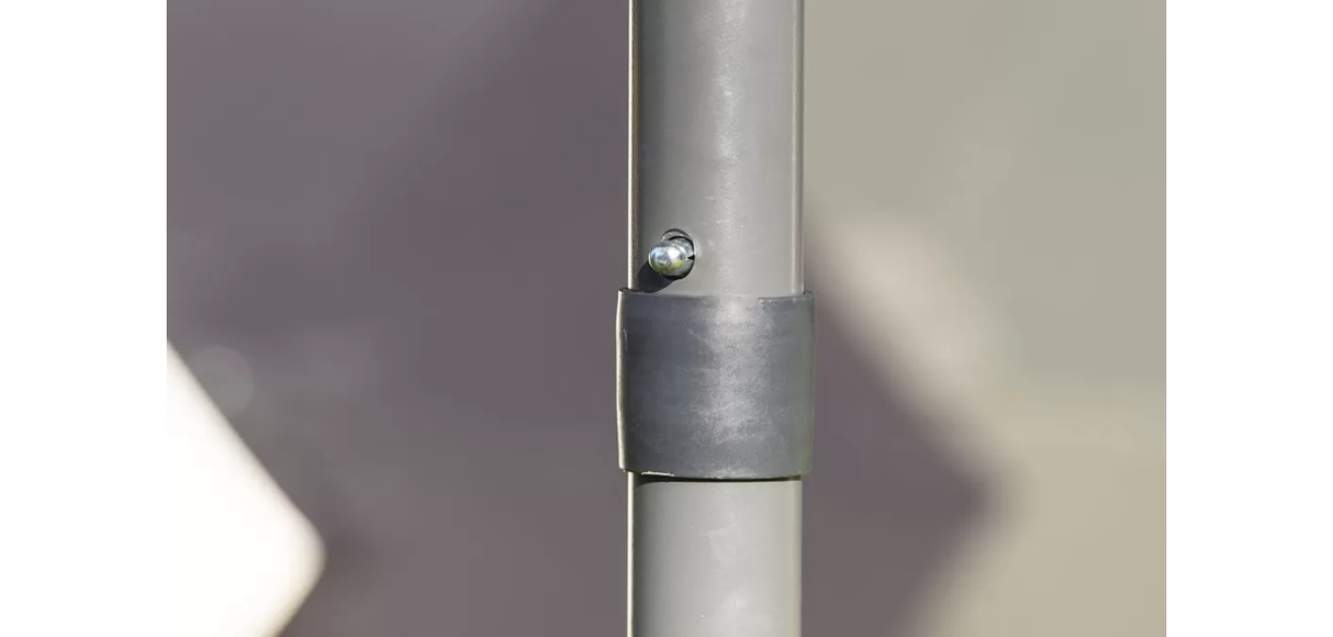 Sturdi Plus Aluminium Parasol in Black 2m - Mill Race Garden Centre