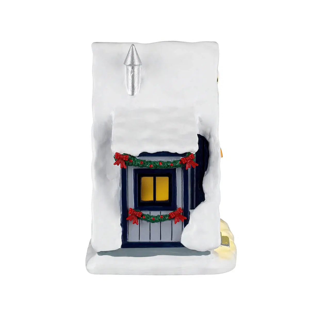 Lemax A-Frame Rental Home Christmas Village table accent with festive holiday details and miniature snow-covered scene.