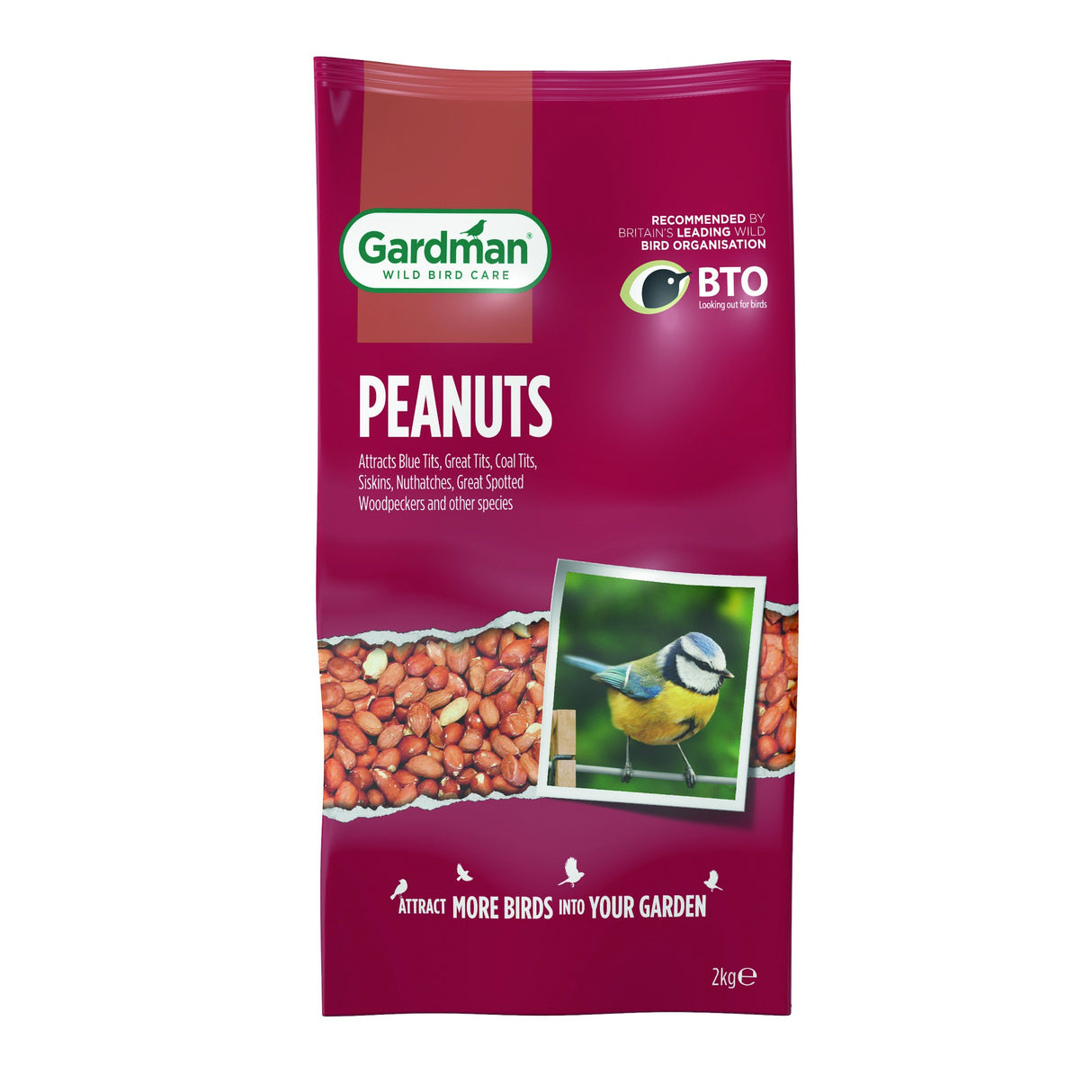 Gardman Peanuts Bird Food 2kg - Mill Race Garden Centre