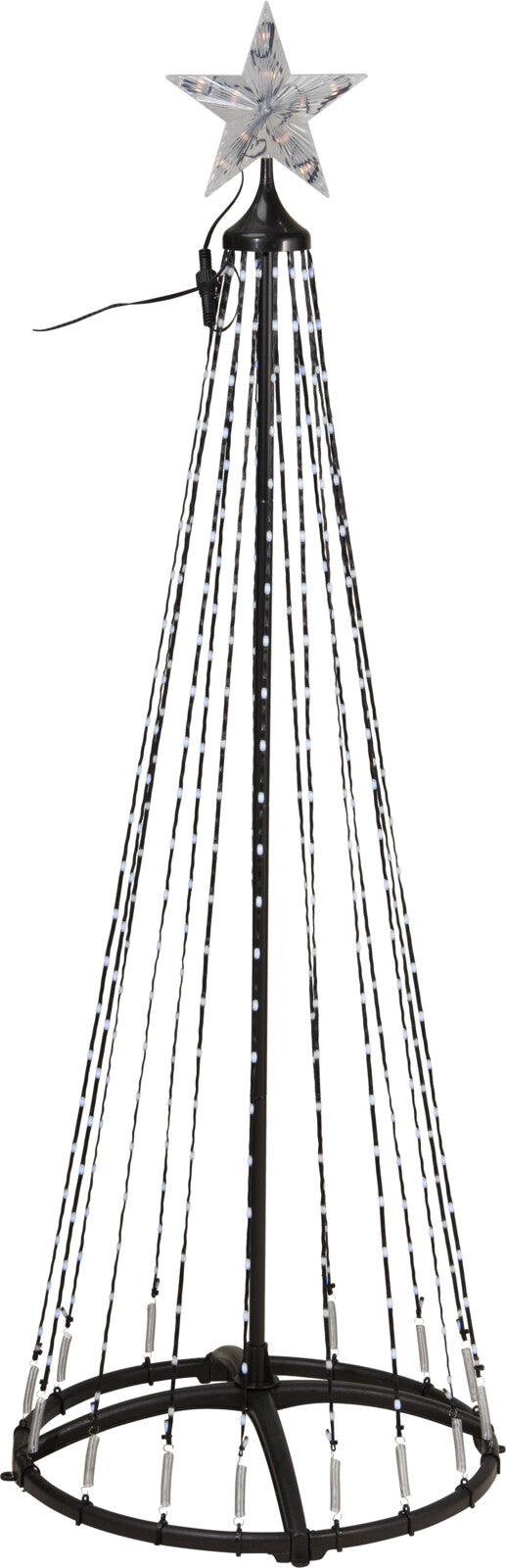 Koopman black skeleton tree with 370 RGB LED lights, app and remote control, 150cm artificial Christmas tree
