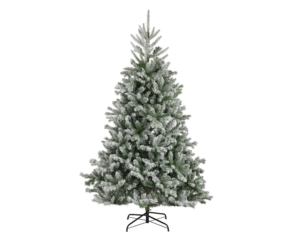 2.4m Alba Fir Snowy Artificial Christmas Tree - Mill Race Garden Centre