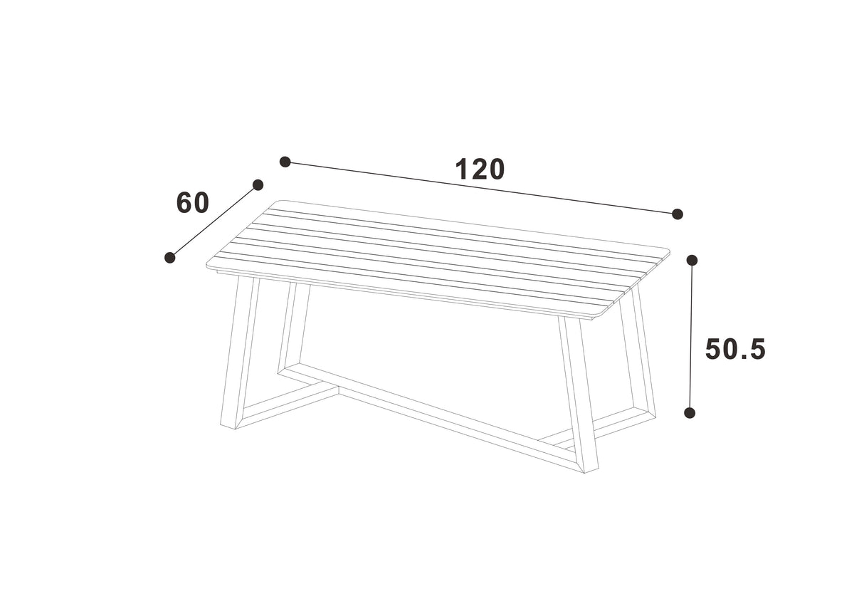 Hartman Alora 2-seat lounge set with rectangular coffee table in sage aluminum garden furniture for outdoor relaxation.