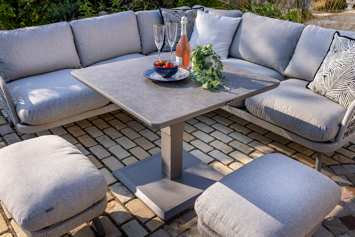 Hartman Aries Square Casual Adjustable Table Dining Set - Mill Race Garden Centre