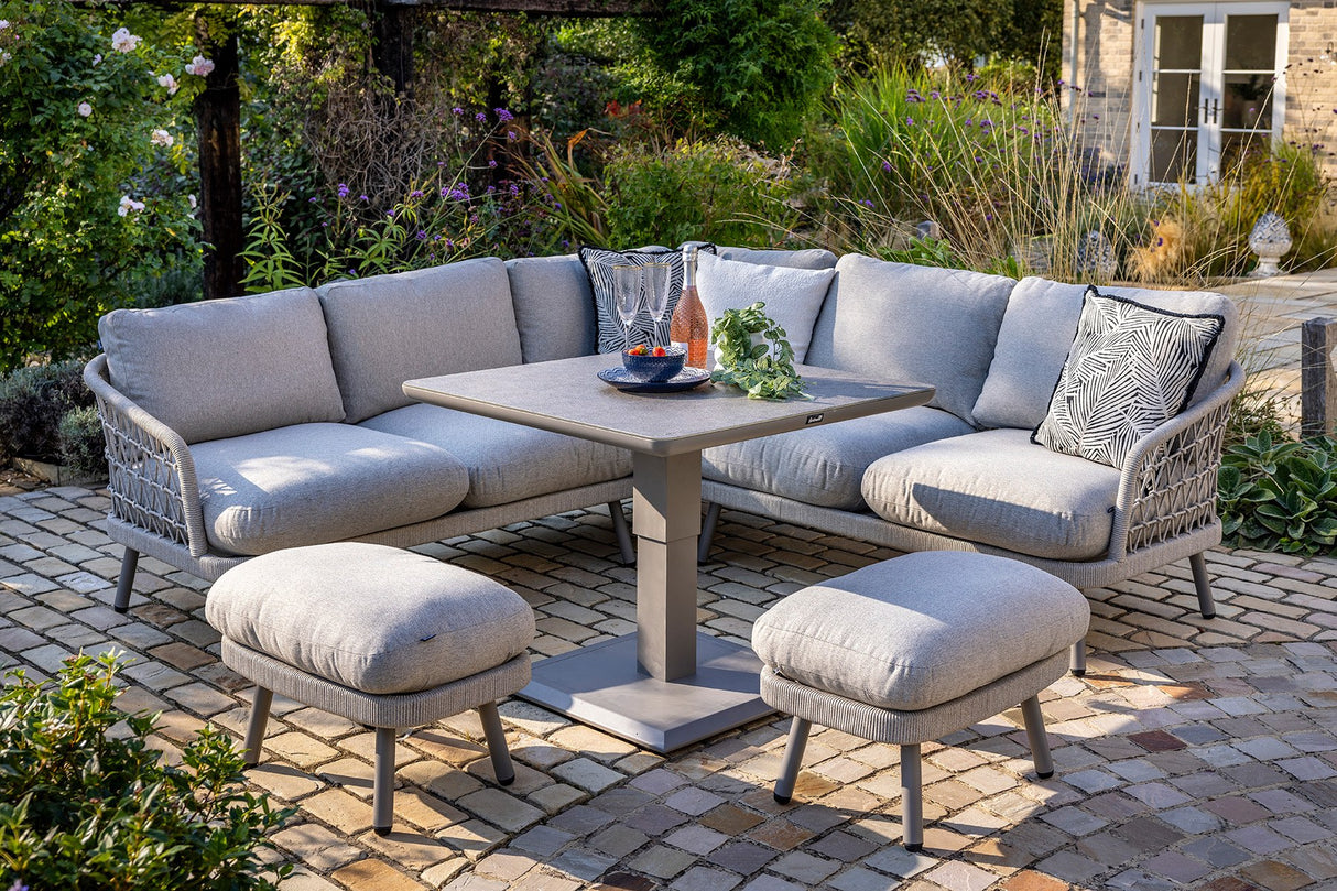 Hartman Aries Square Casual Adjustable Table Dining Set - Mill Race Garden Centre