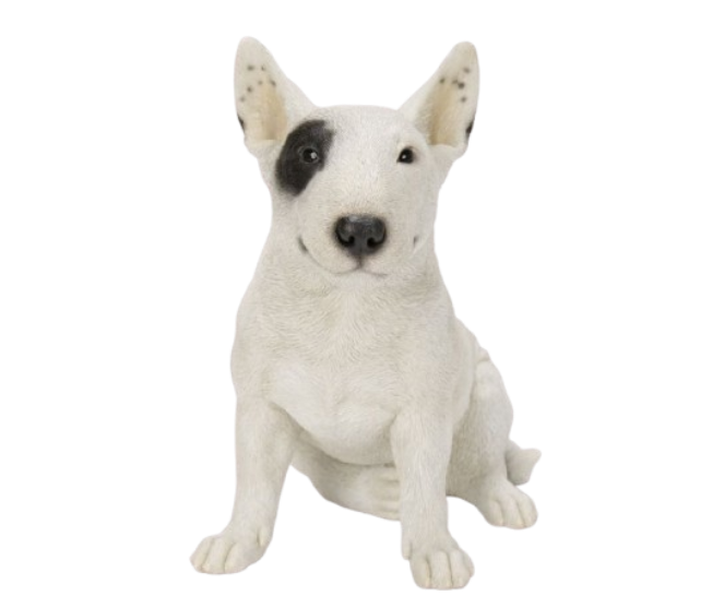Real Life Black and White Bull Terrier Size D by Vivid Arts - Mill Race Garden Centre
