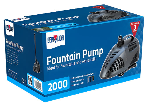 Bermuda 2000 Fountain Pond Pump - Mill Race Garden Centre