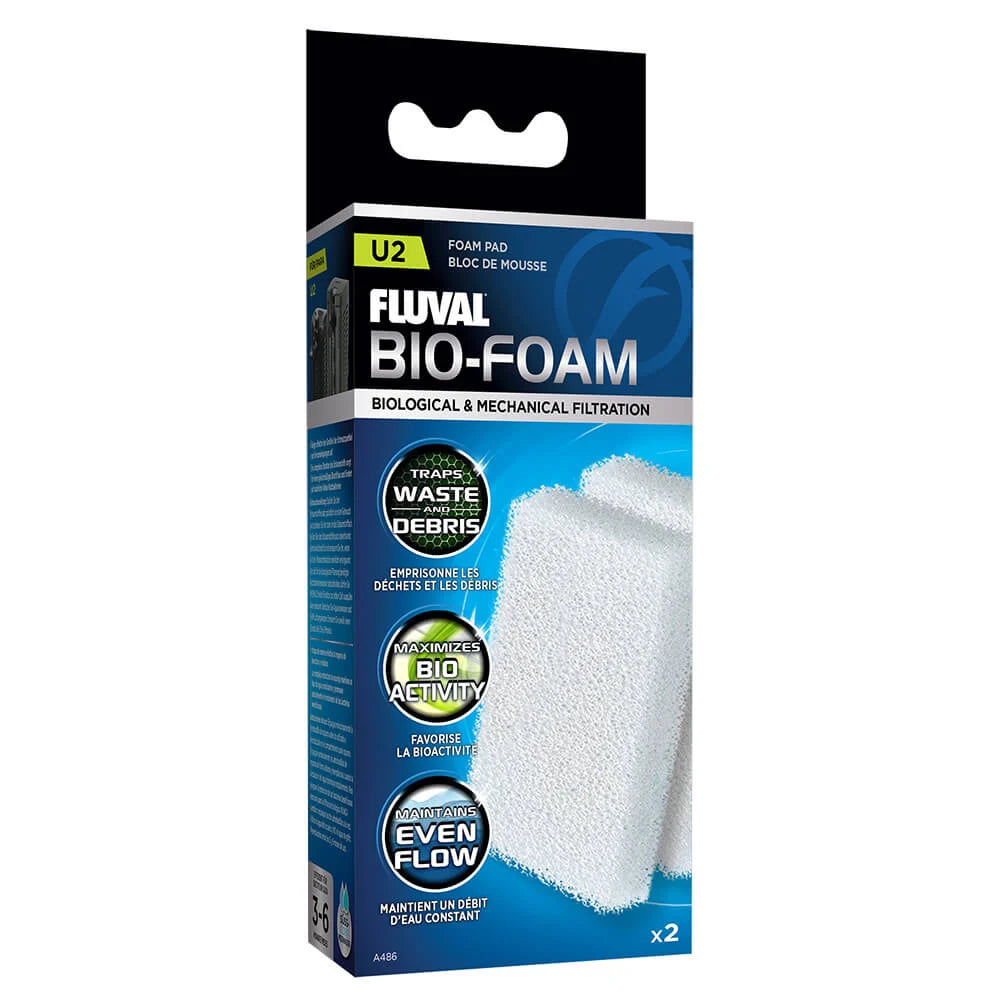 Fluval U2 Underwater Filter Foam Pad 2pcs - Mill Race Garden Centre
