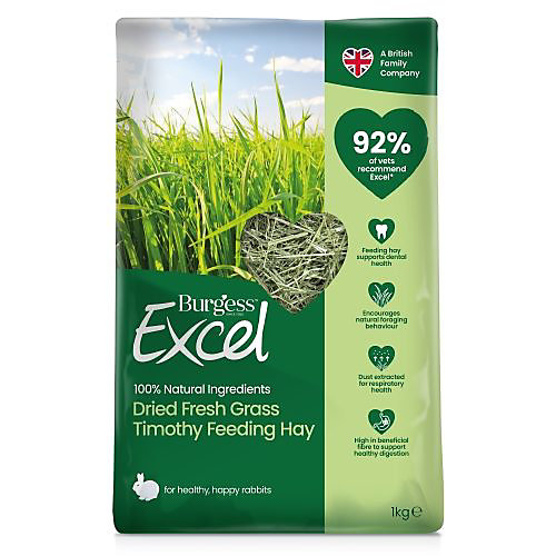 Burgess Excel Dried Feeding Hay 1kg - Mill Race Garden Centre