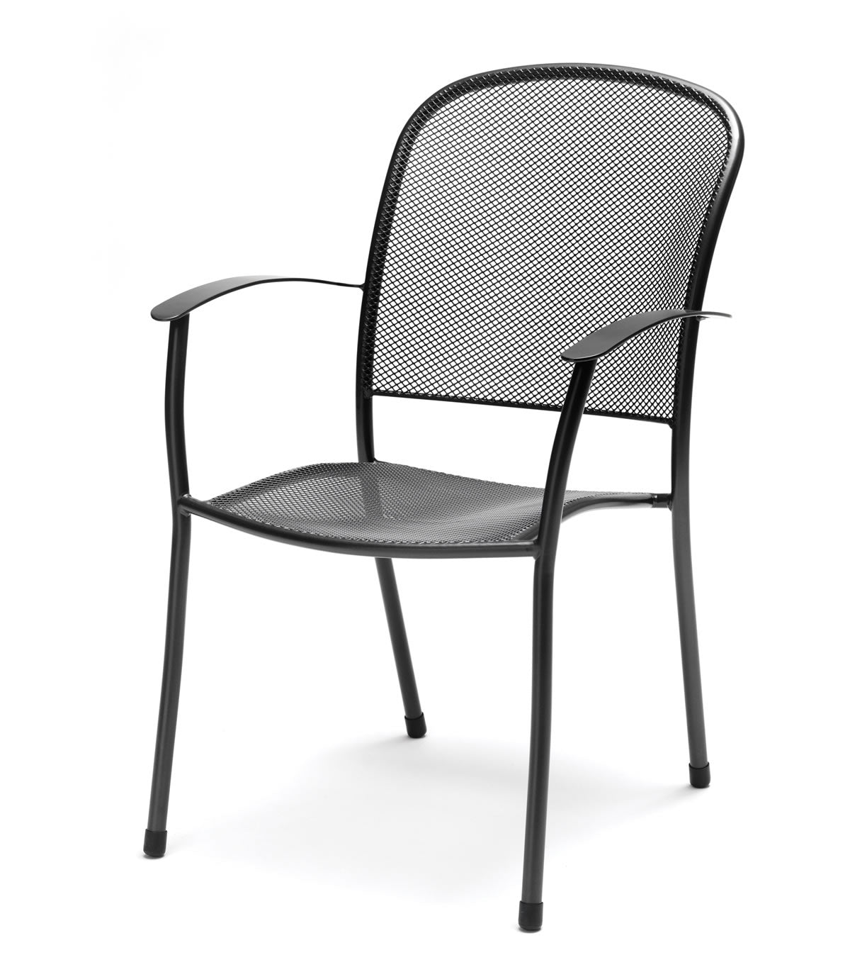 Kettler Caredo stacking metal chair with a sleek modern design, suitable for indoor or outdoor seating.