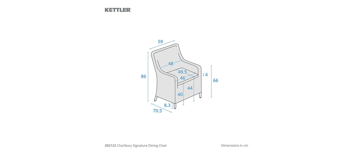 Kettler Charlbury Signature 4 Seat Dining Set - Mill Race Garden Centre
