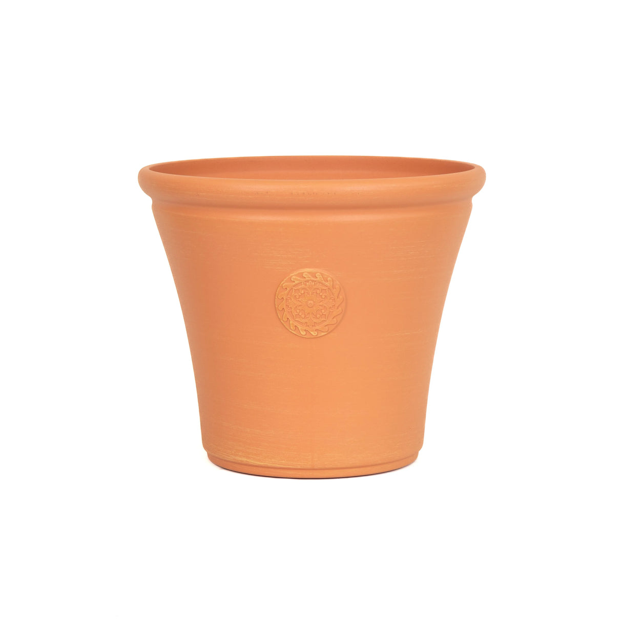 Creekwood 35cm Chatsworth terracotta planter with handles, suitable for indoor and outdoor garden plants, made by Mill Race Garden Centre.
