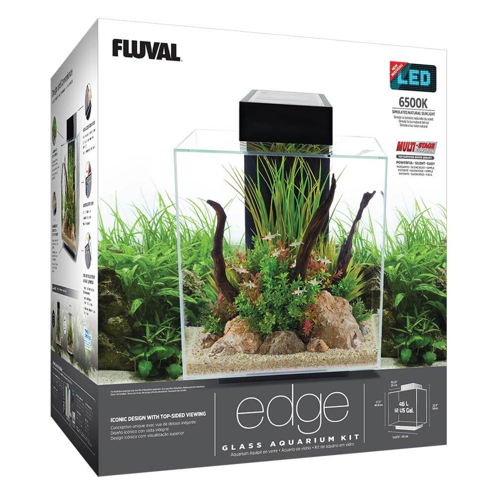 Fluval Edge Black Aquarium Kit 46L - Mill Race Garden Centre