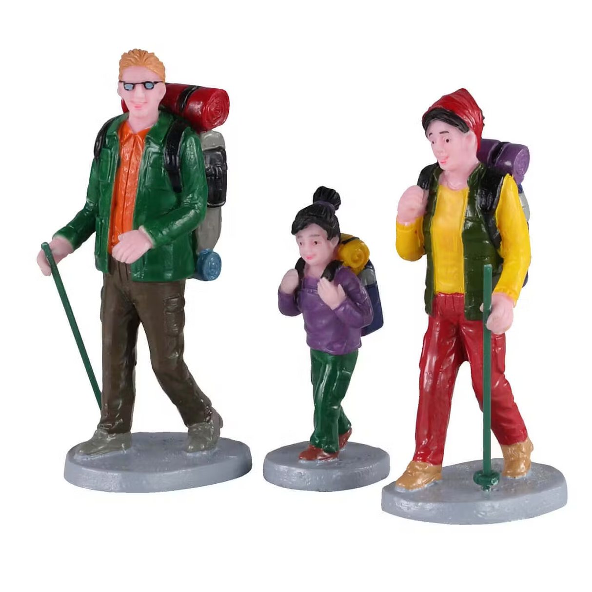 Family Trek Set Of 3 Lemax Christmas Village Figurines - Mill Race Garden Centre