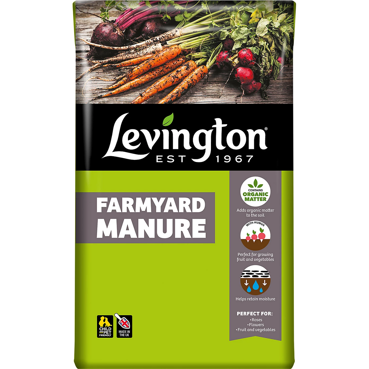 Levington Organic Farm Manure 50L - Mill Race Garden Centre