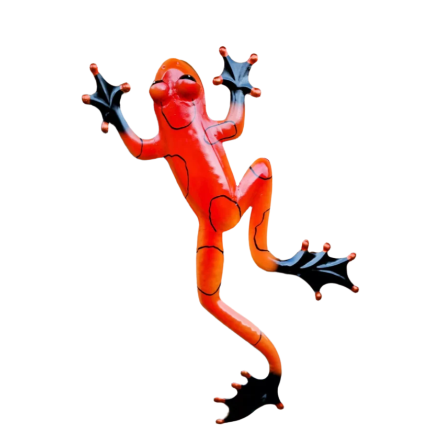 Frog Red Metal Wall Art - Mill Race Garden Centre
